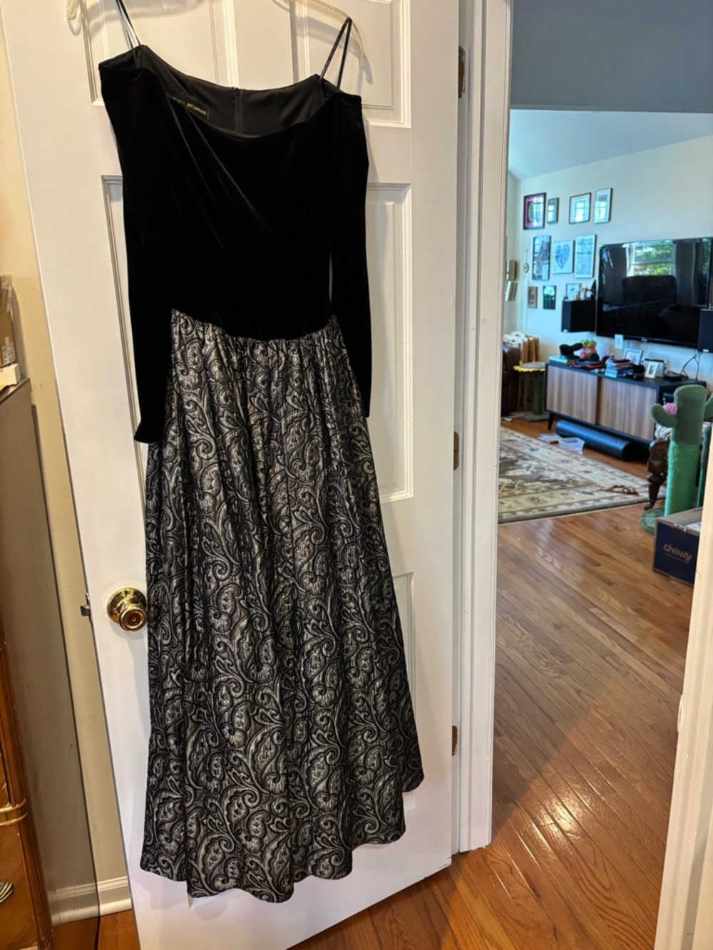 Vintage Formal Black Velvet dress - Jessica McClintock - size 6